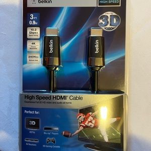 Belkin HDTV High-Speed HDMI Cable with 4K / Ultra HD Compatible .9m, 3 Feet)